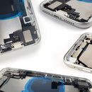 Small Parts iPhone XR Back Housing Assembly Metal MidFrame w/Back Glass - Sim Card Tray, Power / Volume Buttons, Camera Frame and Lens - CELL4LESS