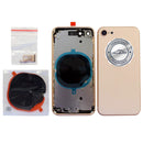 iPhone 8 Gold Back Housing Assembly Metal MidFrame w/ Back Glass - Wireless Charging pad - Sim Card Tray and Camera Frame and Lens - CELL4LESS
