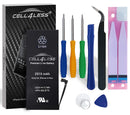 iPhone 6 PLUS Battery Replacement Kit for A1522 & A1524-2915 mAh, 3.82V, 11.1 WHR w/Assembly Tools & Adhesive Pull Strips (i6 Plus 2915 mAh) - CELL4LESS