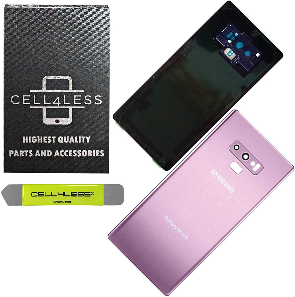Samsung Galaxy Note 9 Back Glass Battery Door Cover Replacement w/ Pre–  CELL4LESS