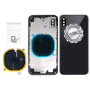 iPhone X SPACE GRAY Back Housing Assembly Metal MidFrame w/ Back Glass - Wireless Charging pad - Sim Card Tray and Camera Frame and Lens - CELL4LESS