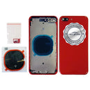 iPhone 8 PLUS Red Back Housing Assembly Metal MidFrame w/Back Glass - Wireless Charging pad - Sim Card Tray and Camera Frame and Lens - CELL4LESS