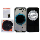 iPhone 8 Space Gray Back Housing Assembly Metal MidFrame w/ Back Glass - Wireless Charging pad - Sim Card Tray and Camera Frame and Lens - CELL4LESS