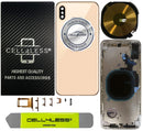 iPhone XS MAX Back Housing Assembly Metal MidFrame w/ Back Glass, Volume Buttons, Power Button, Mute Switch & SIM Card Tray - CELL4LESS