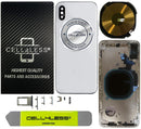 iPhone XS MAX Back Housing Assembly Metal MidFrame w/ Back Glass, Volume Buttons, Power Button, Mute Switch & SIM Card Tray - CELL4LESS