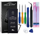 iPhone 7 Battery Replacement Kit for A1660, A1778 & A1779-1960 mAh, 3.80V, 7.45 WHR w/Assembly Tools & Adhesive Pull Strips (i7 1960 mAh) - CELL4LESS