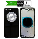 iPhone 8 PLUS Space Gray Back Housing Assembly Metal MidFrame w/Back Glass - Wireless Charging pad - Sim Card Tray and Camera Frame and Lens - CELL4LESS