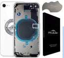 iPhone SE (2020) Back Housing Assembly Metal MidFrame w/Back Glass - Sim Card Tray, Power / Volume Buttons, Camera Frame and Lens - CELL4LESS