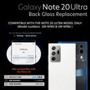 Galaxy Note 20 5G ULTRA Back Glass Replacement Kit Including The Camera Lens, Removal Tool and Installed Adhesive - CELL4LESS