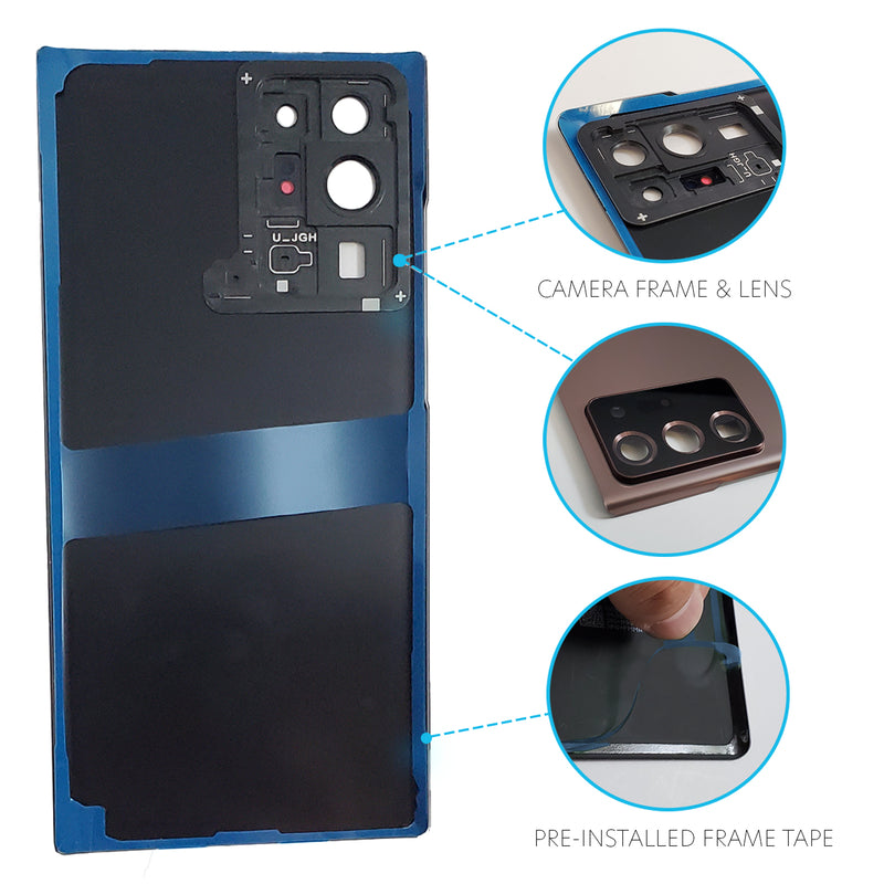 Back Glass Replacement Camera Cover Note 20 Ultra For Samsung