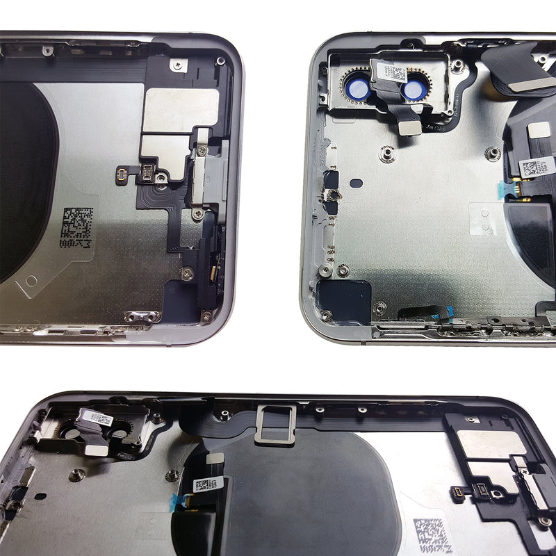 iPhone X SILVER Rear Housing Midframe Assembly w/ Pre-Installed Compon ...