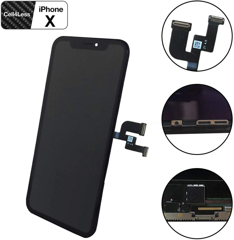 Apple iPhone X Hard OLED Touch Screen Digitizer Replacement Assembly Kit - CELL4LESS