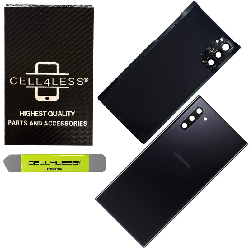 Samsung Galaxy Note 10 Back Glass Battery Door Cover Replacement w/ Pre-Installed Camera Lens - N970 - CELL4LESS