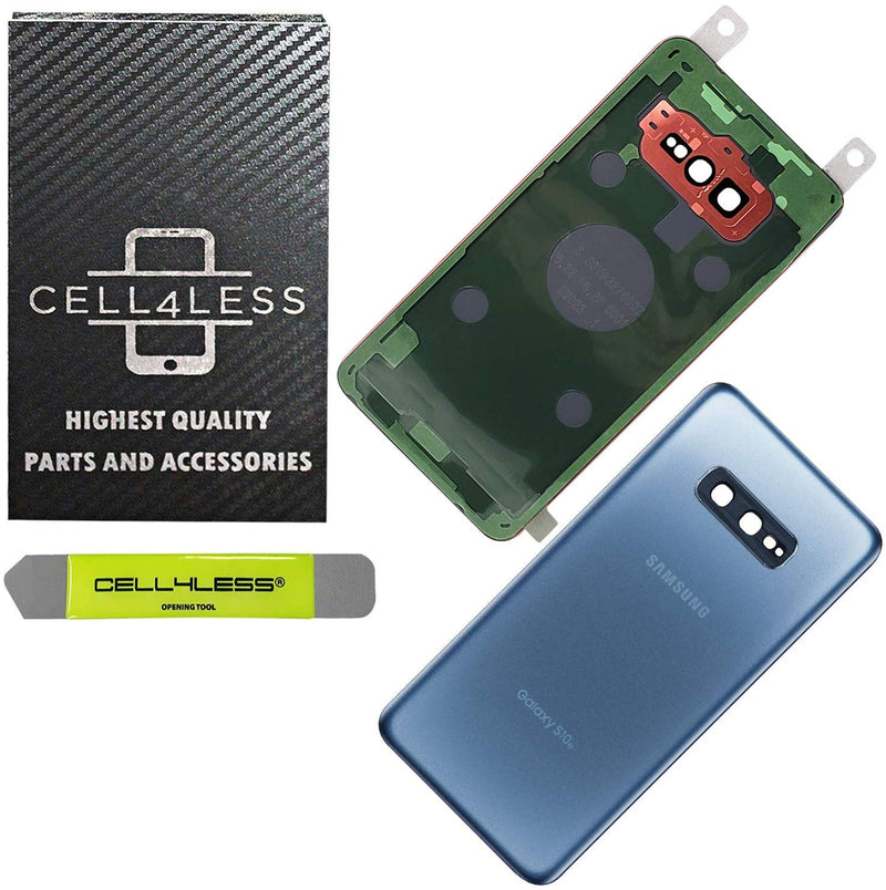 Samsung Galaxy S10e Back Glass OEM Replacement Battery Door Cover with Camera Lens, Pre-Installed Adhesive G970 Models - CELL4LESS