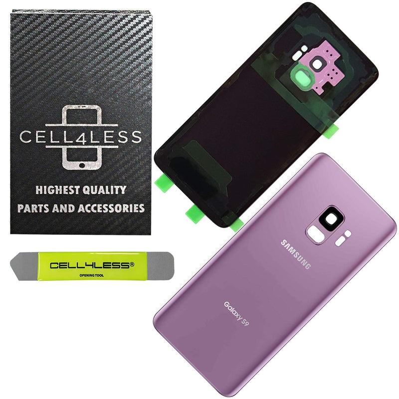 Samsung Galaxy S9 Back Glass Replacement with Camera Lens Installed - Removal Tool Included - G960 - CELL4LESS