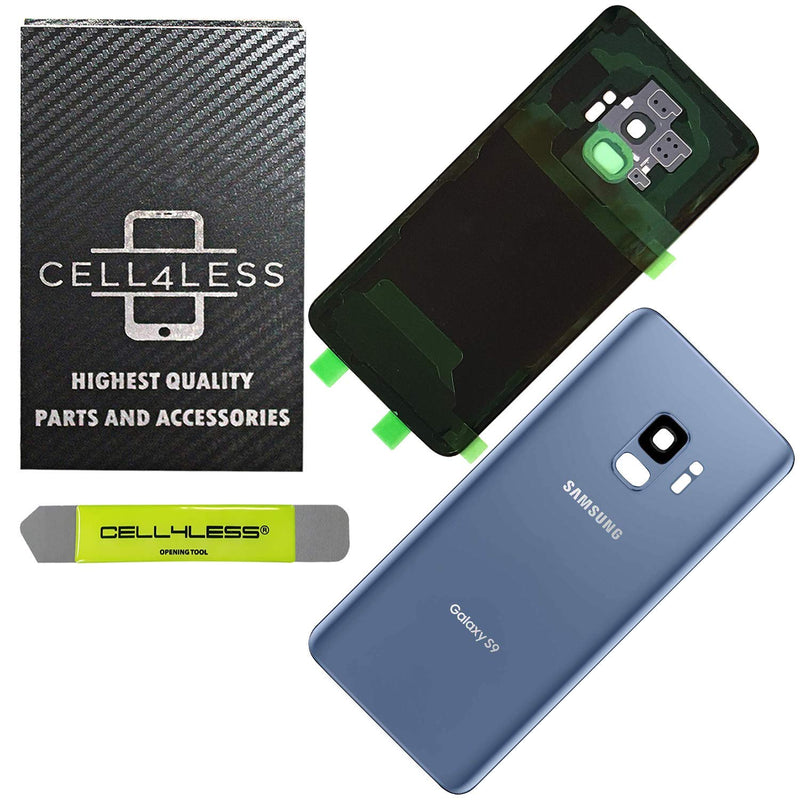 Samsung Galaxy S9 Back Glass Replacement with Camera Lens Installed - Removal Tool Included - G960 - CELL4LESS