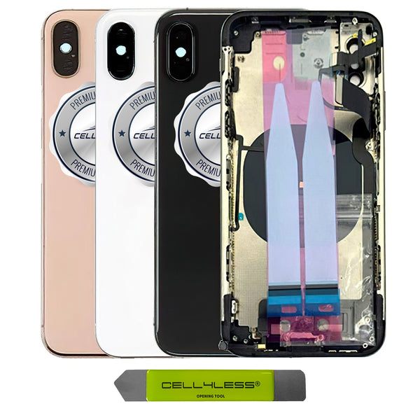 Apple iPhone XS Back Housing Assembly Metal MidFrame w/ Pre-Installed Components - CELL4LESS