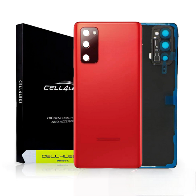 Galaxy S20 FE Back Glass w/Pre-Installed Adhesive and Removal Tool Glass Back Battery Door Cover S20 FE Model Compatible