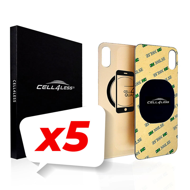 iPhone XS Max Back Glass W/Full Body Adhesive, Removal Tool, and Wide Camera Hole for Quicker Installation - CELL4LESS