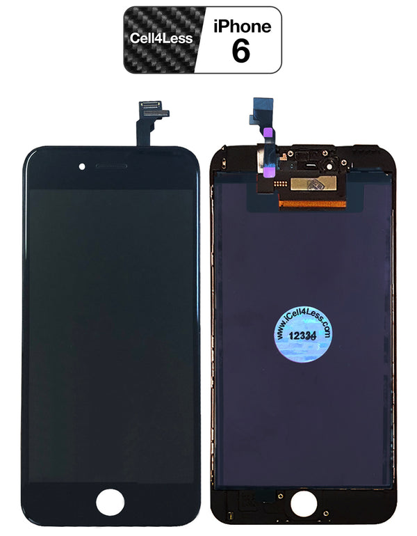 Apple iPhone 6 BLACK LCD Touch Screen & Digitizer Replacement - CELL4LESS