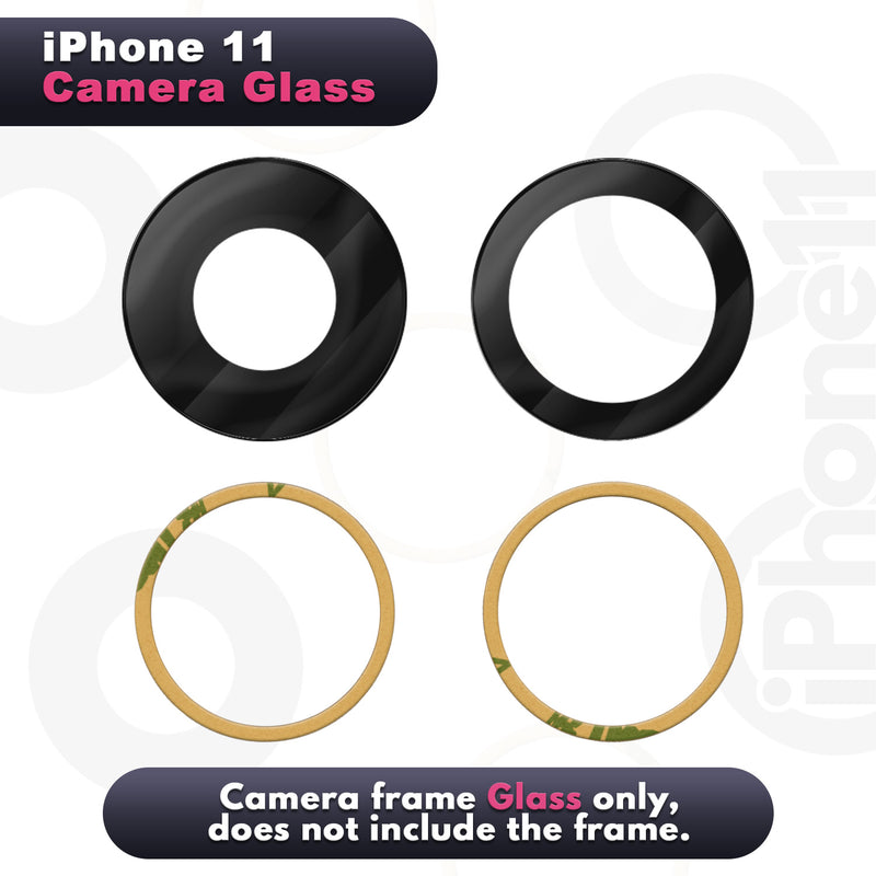 iPhone 11 Replacement Camera Glass Kit for iPhone w/Removal Tools & Adhesives (2 Pack) OEM Quality HD Crystal Clear Glass DIY Kit - Fits All Carriers - CELL4LESS