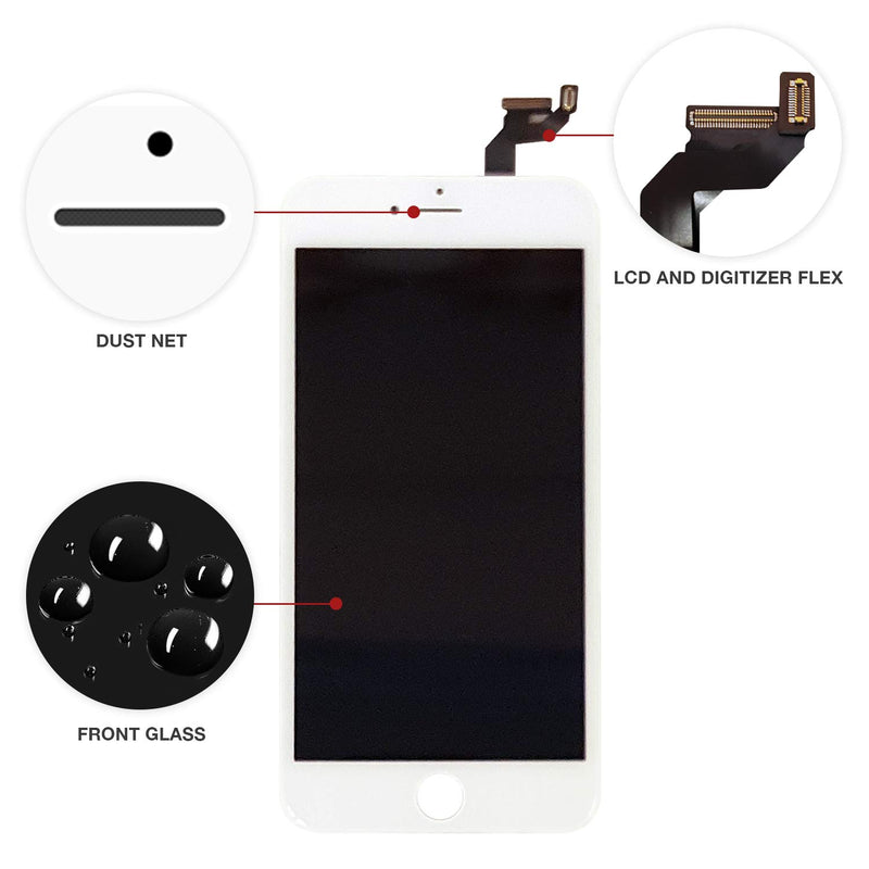 iPhone 6S PLUS WHITE LCD Screen Replacement (5.5 Inch) - CELL4LESS