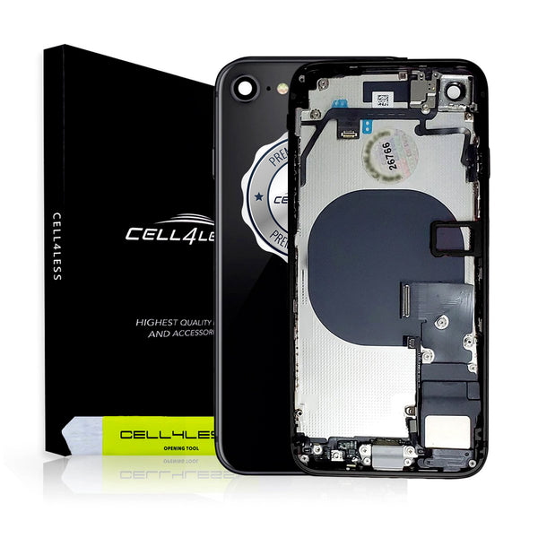 Cell4less Cristal trasero compatible con el iPhone 11 Pro Max con adhesivo  de cuerpo completo, herramienta de extracción y amplio orificio para cámara