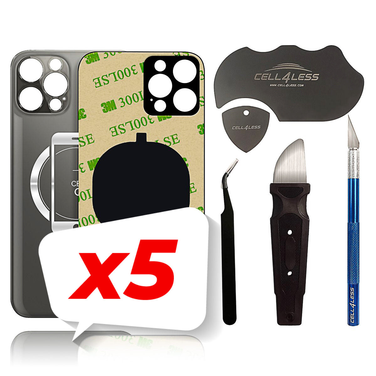 ABUSVEX Original Back Glass Replacement For IPhone 12 Pro All Carriers With Pre-Installed Adhesive And Repair 12 Pro Tool (Sierra Blue - View #14