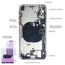 Apple iPhone X SILVER Rear Housing Midframe Assembly w/ Pre-Installed Components - CELL4LESS