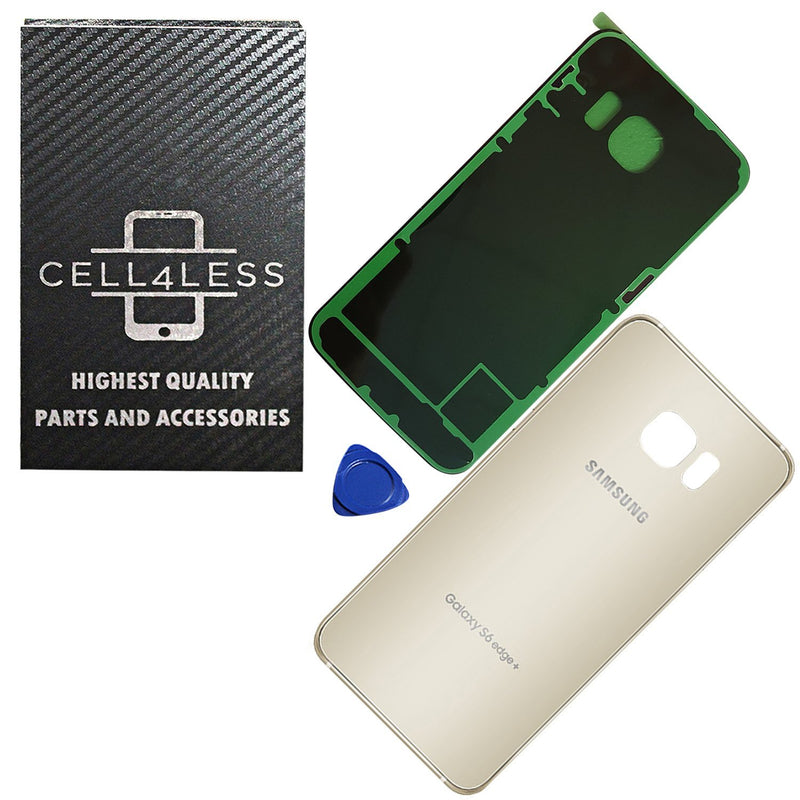 Samsung Galaxy S6 Edge+ Back Glass OEM Replacement Battery Door Cover w/ Preinstalled Adhesive G928 - CELL4LESS