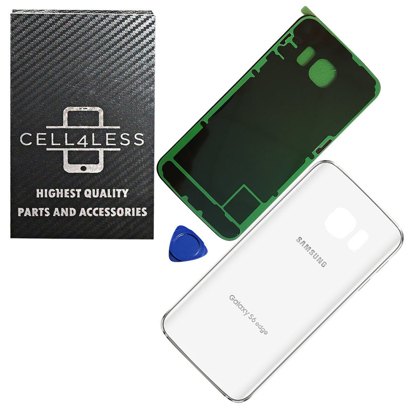 Samsung Galaxy S6 edge OEM Replacement Back Glass Cover Back Battery Door w/ Preinstalled Adhesive G925 - CELL4LESS