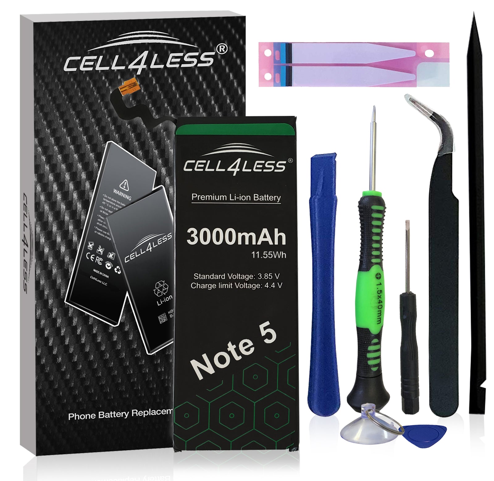 Samsung Note 5 Battery Replacement Kit Compatible for N920A, N920T, N9 ...