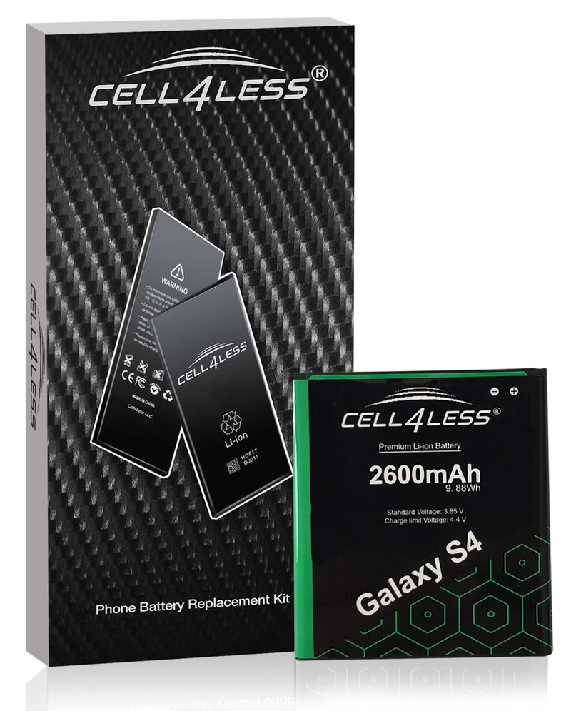 Samsung Galaxy S4 Battery Replacement Kit Compatible with SCH-I545, SGH-I337, SPH-L720 & More - 2600 mAh (Samsung Galaxy S4) - CELL4LESS