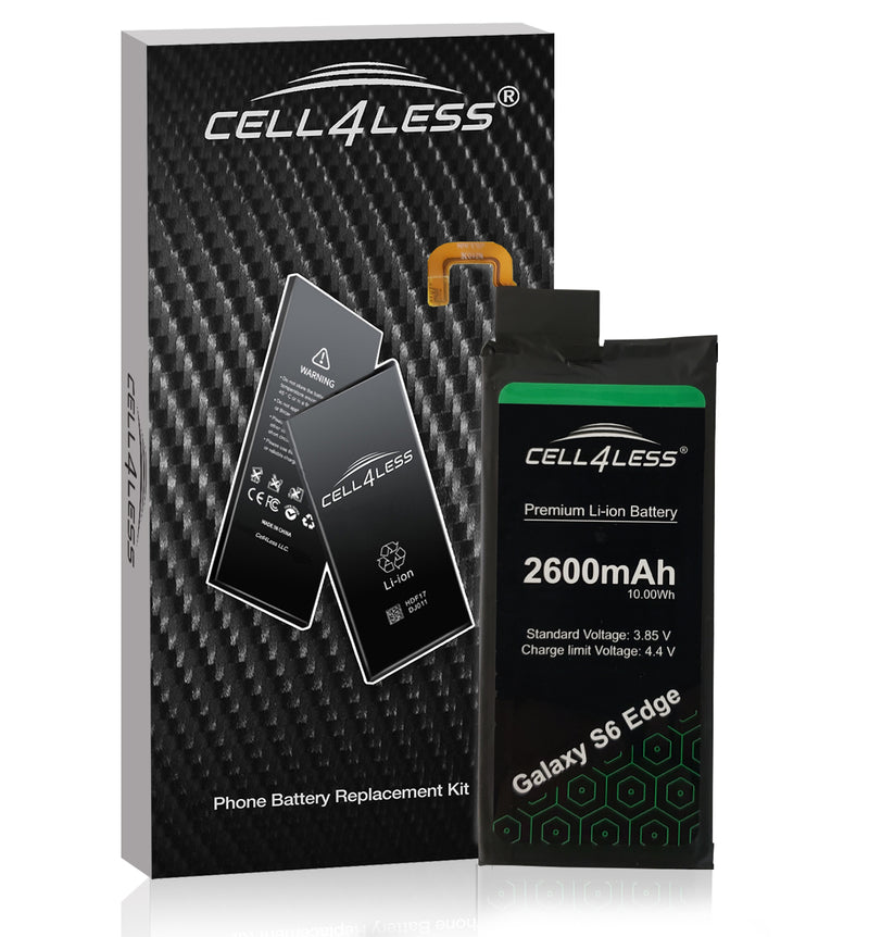 Samsung Galaxy S6 Edge Battery Replacement Kit Compatible for SM-G925 Models - 2600 mAh (Samsung Galaxy S6 edge) - CELL4LESS